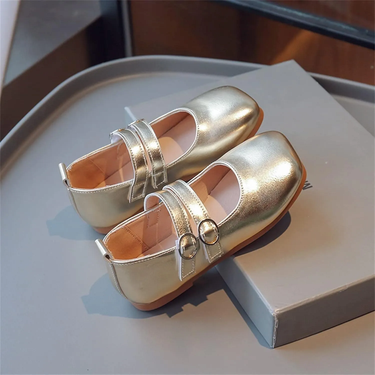 Sequins Dress Sandals For Toddler Soft Sole Wide Dress Dance Shoes Girls Kids Summer Ankle School Casual Loafers Glitter