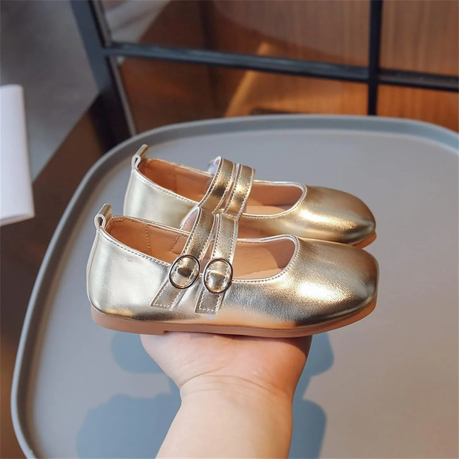 Sequins Dress Sandals For Toddler Soft Sole Wide Dress Dance Shoes Girls Kids Summer Ankle School Casual Loafers Glitter
