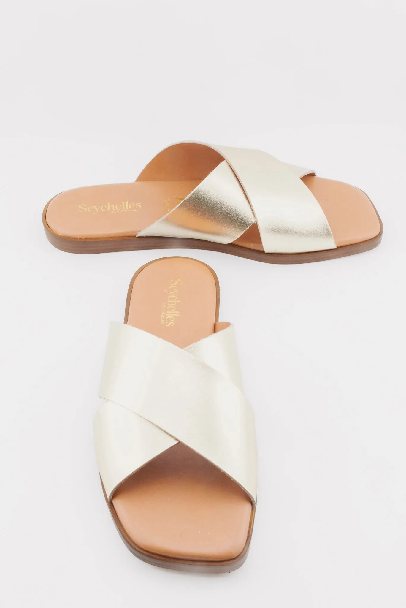 SEYCHELLES Chai Metallic Leather Sandle