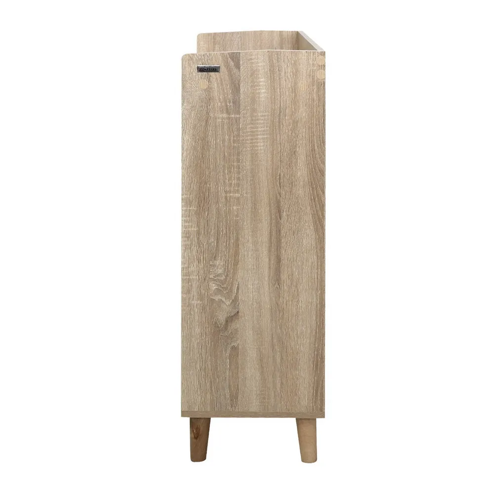 Shoe Cabinet Storage Rack 120cm Organiser Drawer Cupboard - Wood