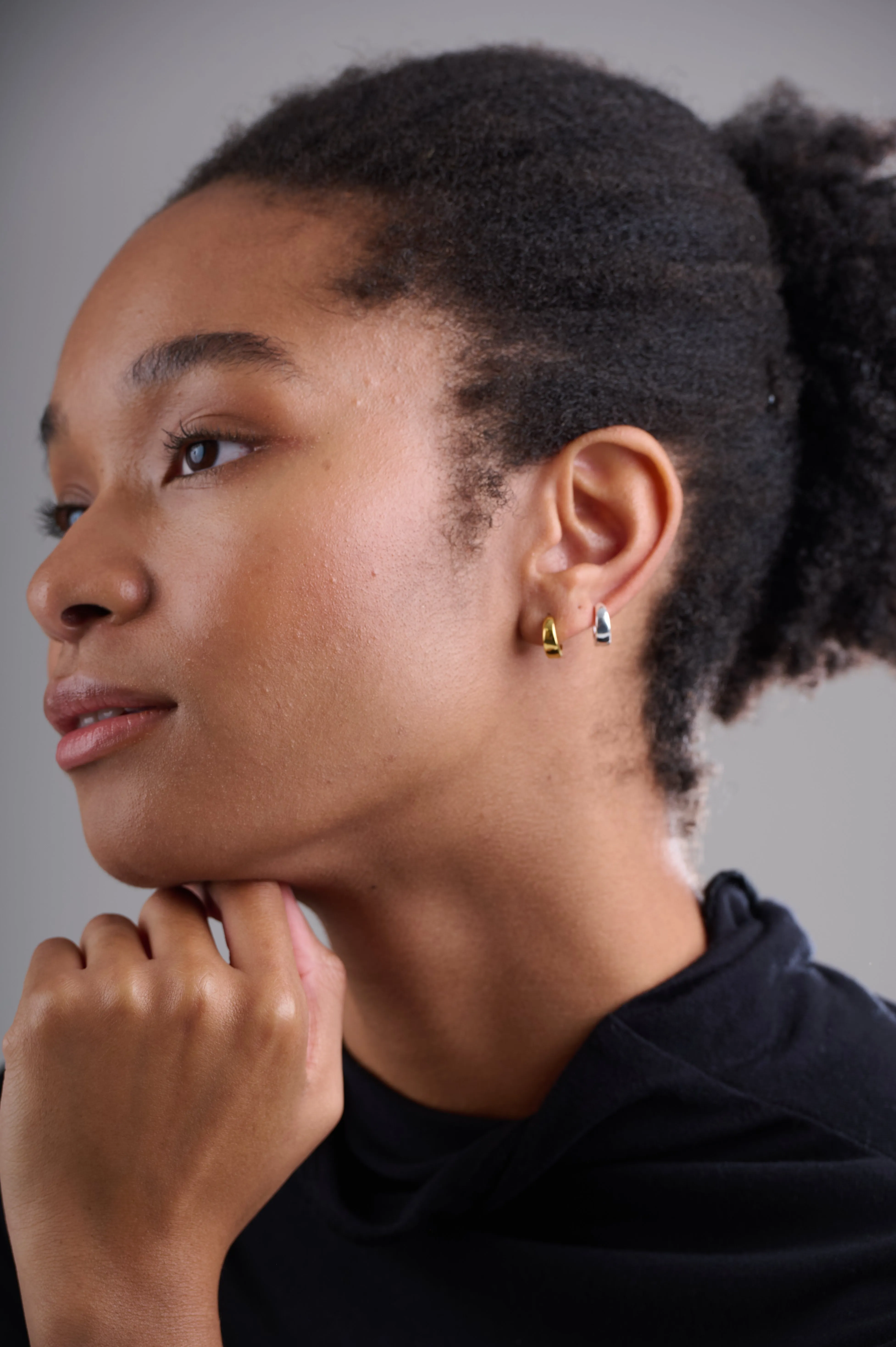 Sterling Silver Huggie Hoop Earrings