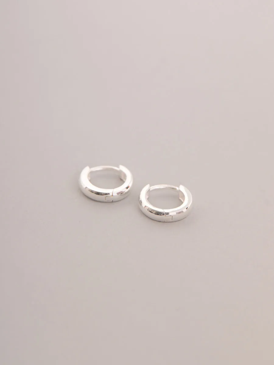 Sterling Silver Huggie Hoop Earrings