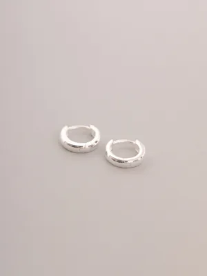 Sterling Silver Huggie Hoop Earrings