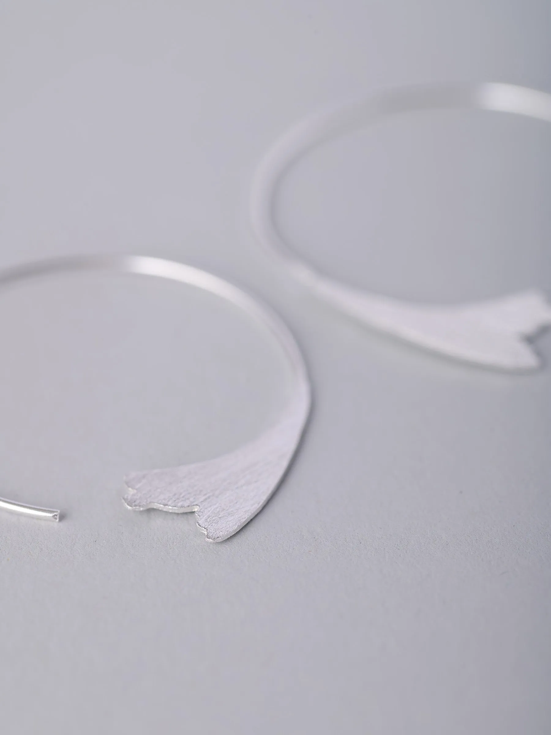 Sterling Silver Lily Hoop Earrings
