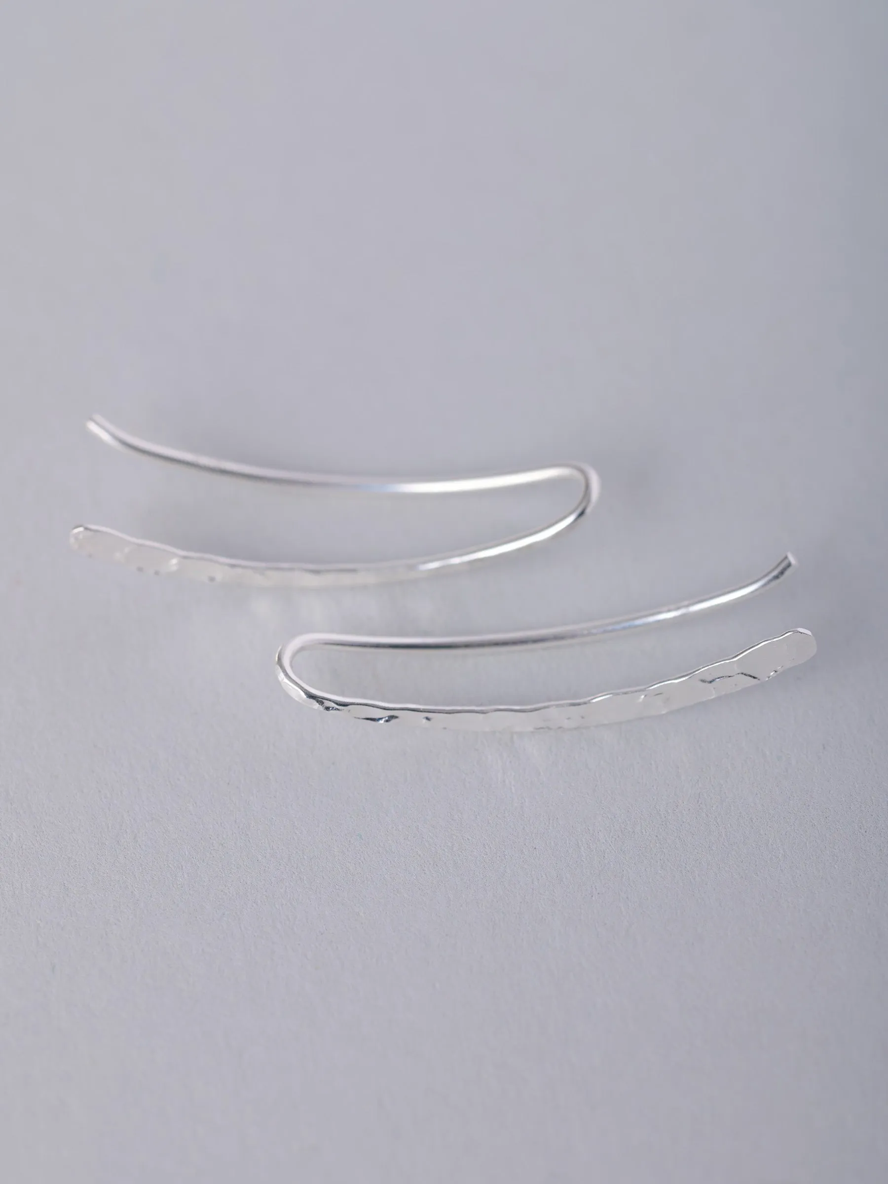 Sterling Silver Textured Surface Ear Crawlers