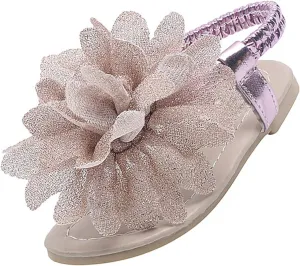 Summer Flat Dress Sandals Shoes Girls Sandals Bohemian Flower Baby Shoes Fashion Soft Sole Student Double Adjustable Boys Girls