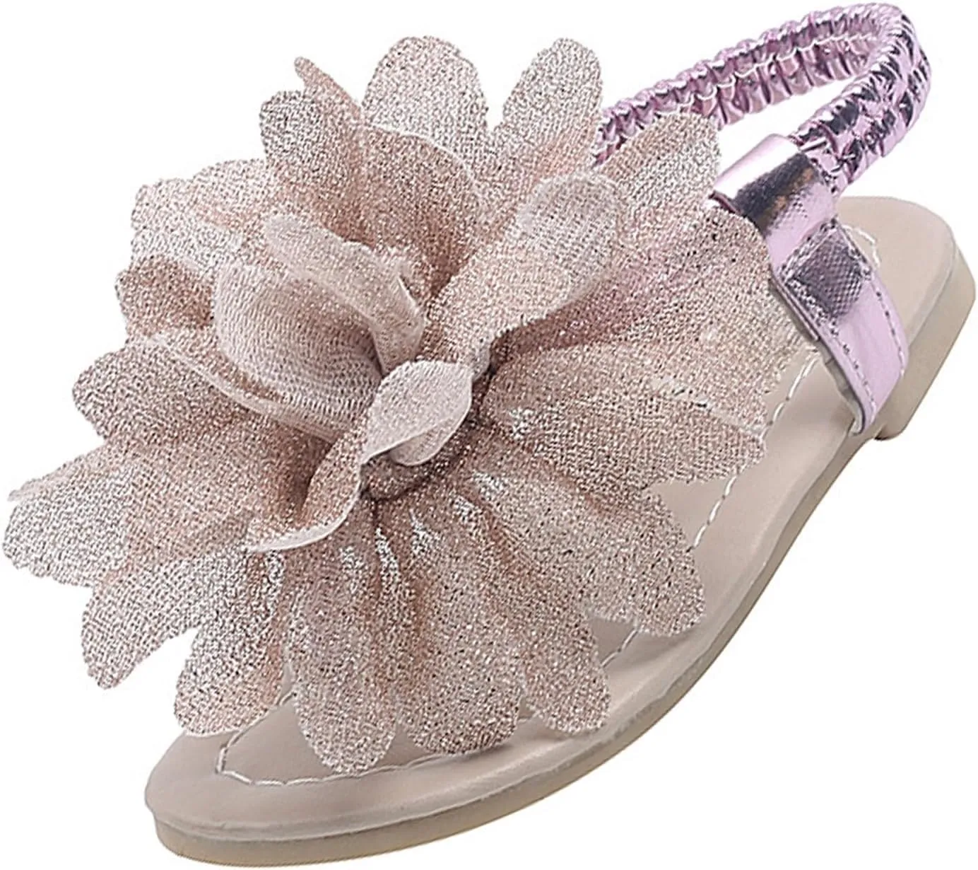 Summer Flat Dress Sandals Shoes Girls Sandals Bohemian Flower Baby Shoes Fashion Soft Sole Student Double Adjustable Boys Girls