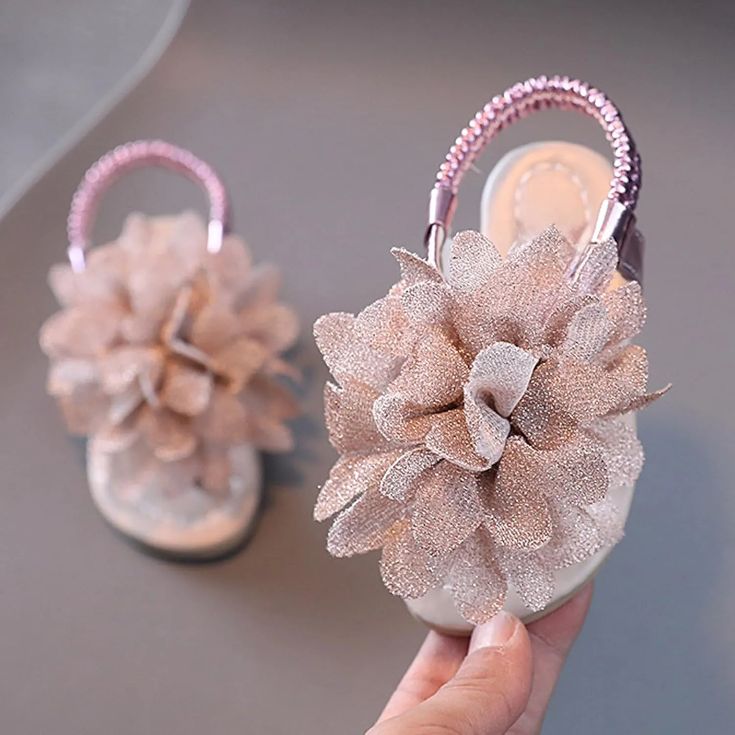 Summer Flat Dress Sandals Shoes Girls Sandals Bohemian Flower Baby Shoes Fashion Soft Sole Student Double Adjustable Boys Girls