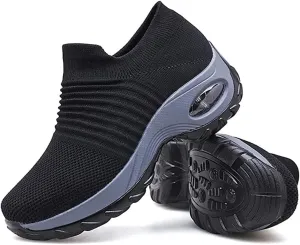 Super Soft Womens Walking Shoes Ladies Soft Comfy Sole Sneakers Sock Shoes