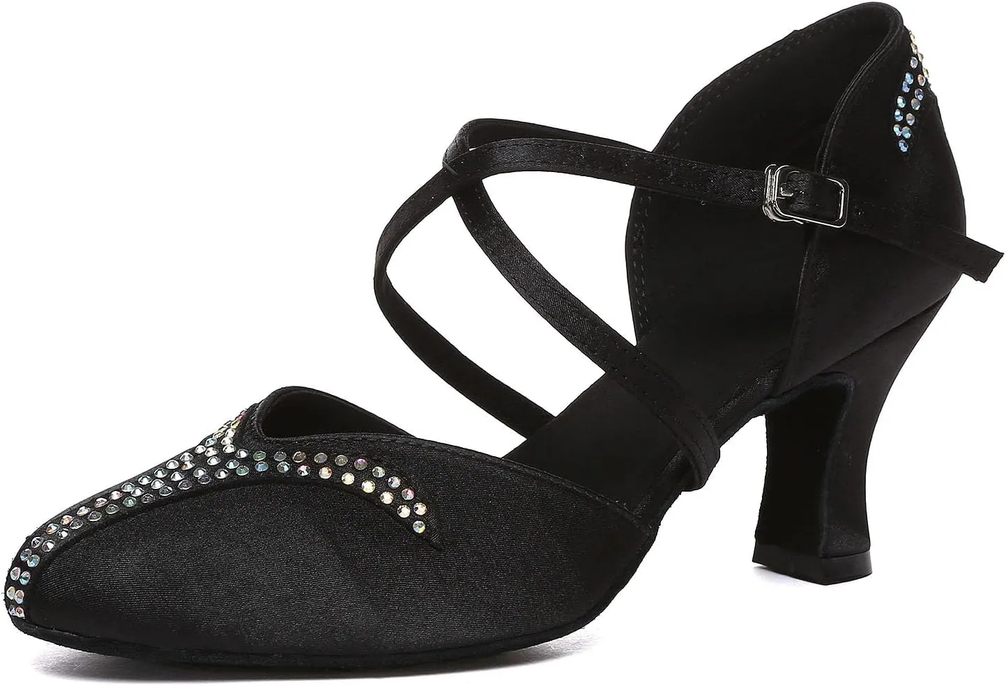 SWDZM Women's Latin Dance Shoes Salsa Professional Suede Sole Ballroom Smooth Waltz Dance Shoes