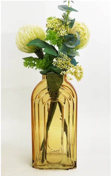 Tommy Tall Glass Vase Amber