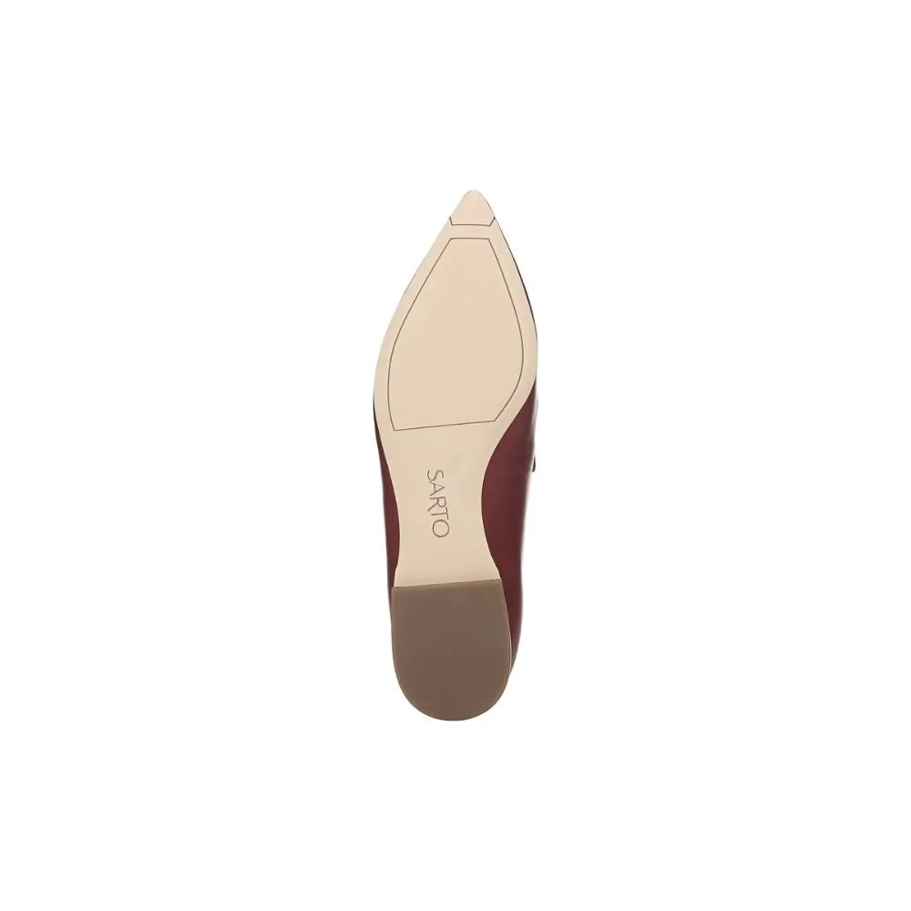 Topaz Crimson Burgundy Leather Franco Sarto Loafer Flats