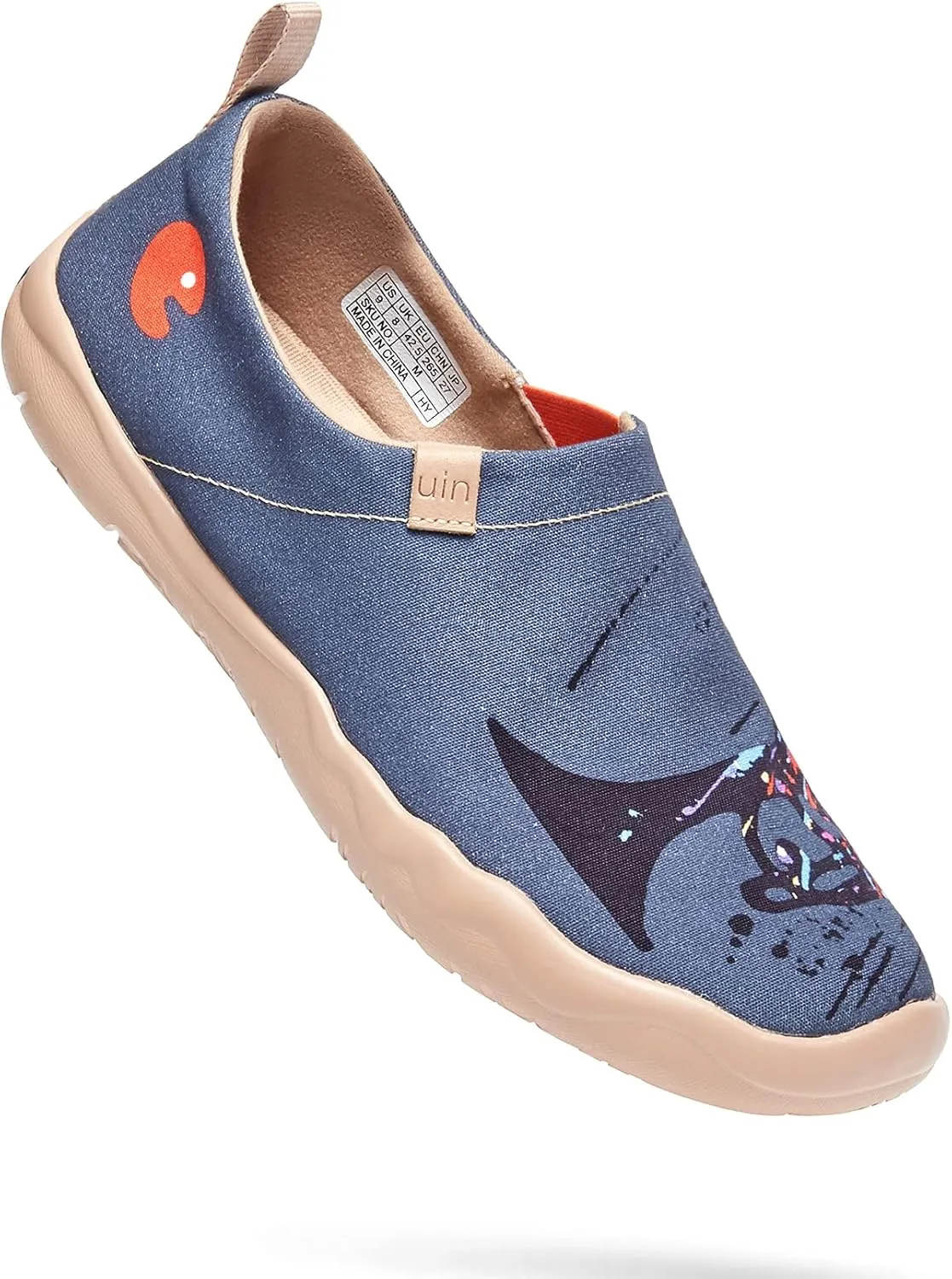 UIN Men's Walking Travel Shoes Slip On Canvas Casual Loafers Lightweight Comfort Fashion Sneaker Happy Doggies