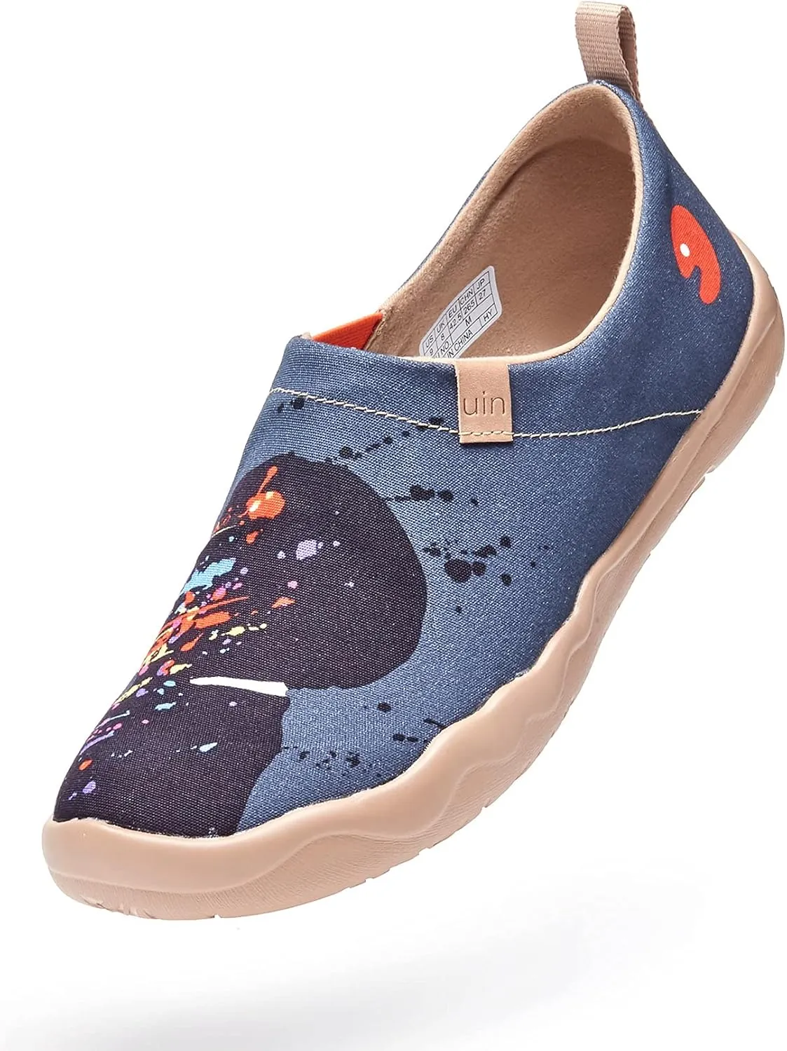 UIN Men's Walking Travel Shoes Slip On Canvas Casual Loafers Lightweight Comfort Fashion Sneaker Happy Doggies