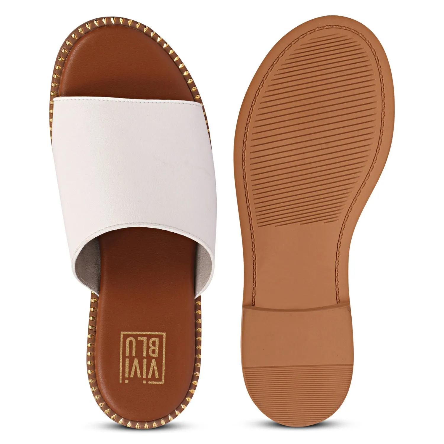Vivi Blu - Kalina Flats Footwear - White