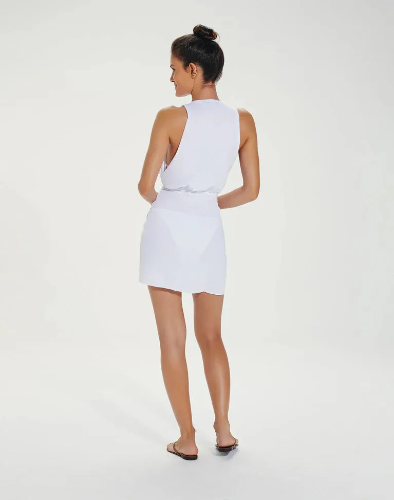 Vix Karina Short Cover Up in White