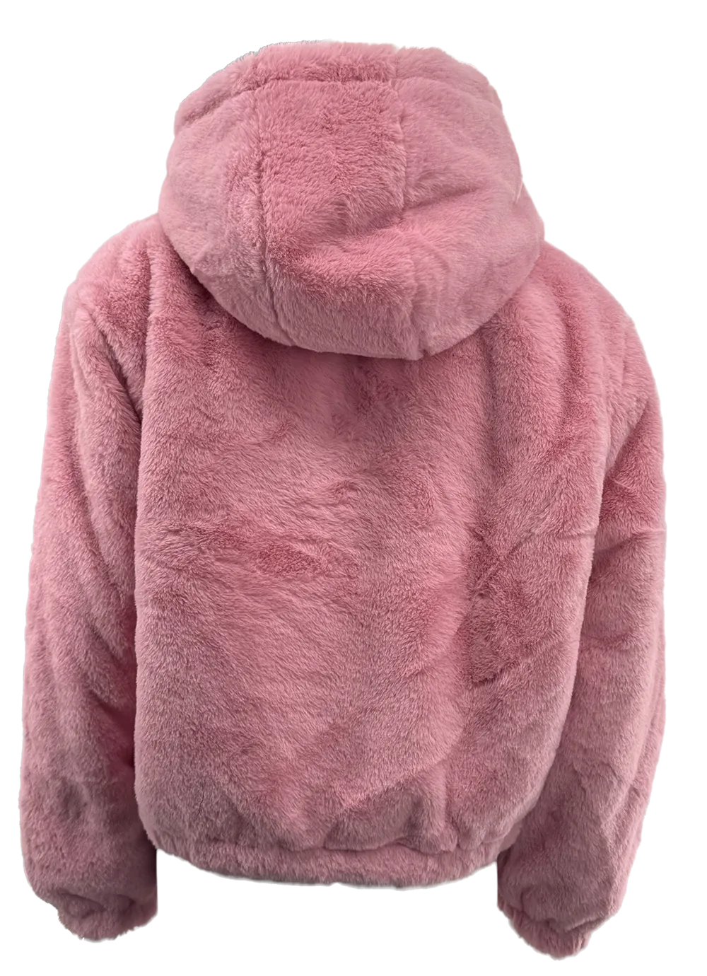 WHO25001 100% Polyester Fur Women's Hooded Jacket