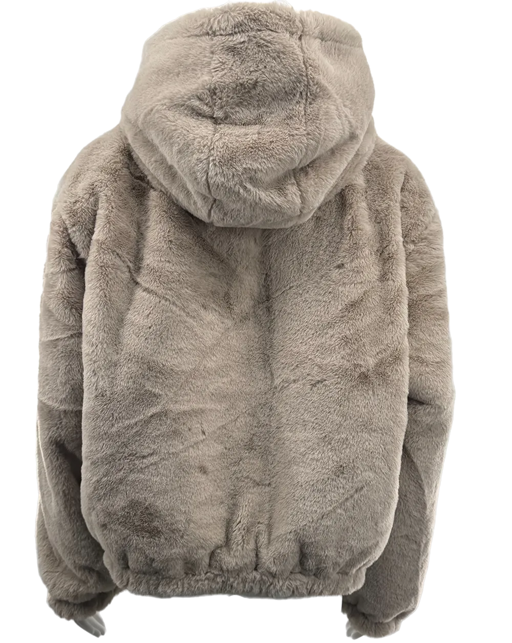WHO25001 100% Polyester Fur Women's Hooded Jacket