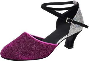Women's Ballroom Tango Latin Dancing Shoes Sequins Shoes Social Dance Shoe 5 Apparel, 5.5