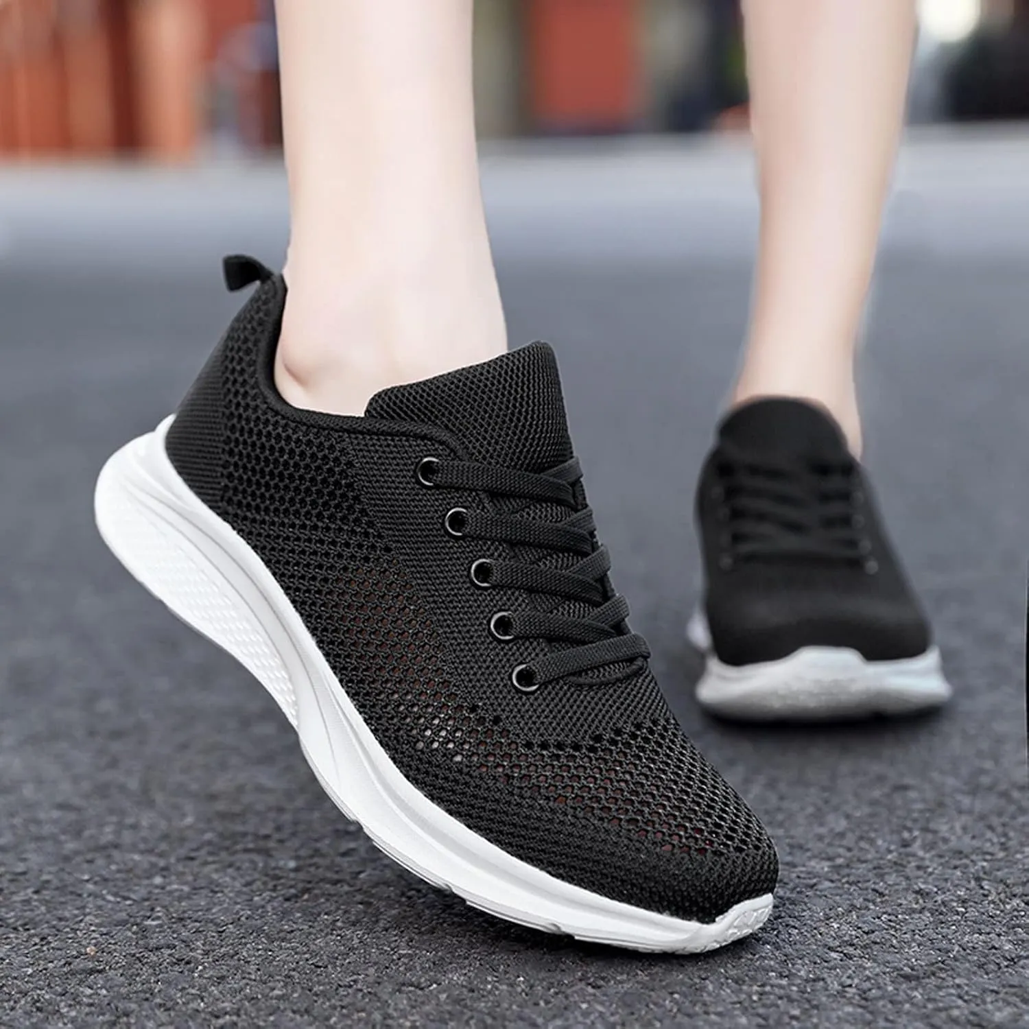 Women's Lace Up Walking Shoes Lightweight Casual Running Sneakers Slip On Shoes Women Wide Width Men's Casual Dress Shoes Wedge Sneakers Red Tennis Shoe Trainers Shoe