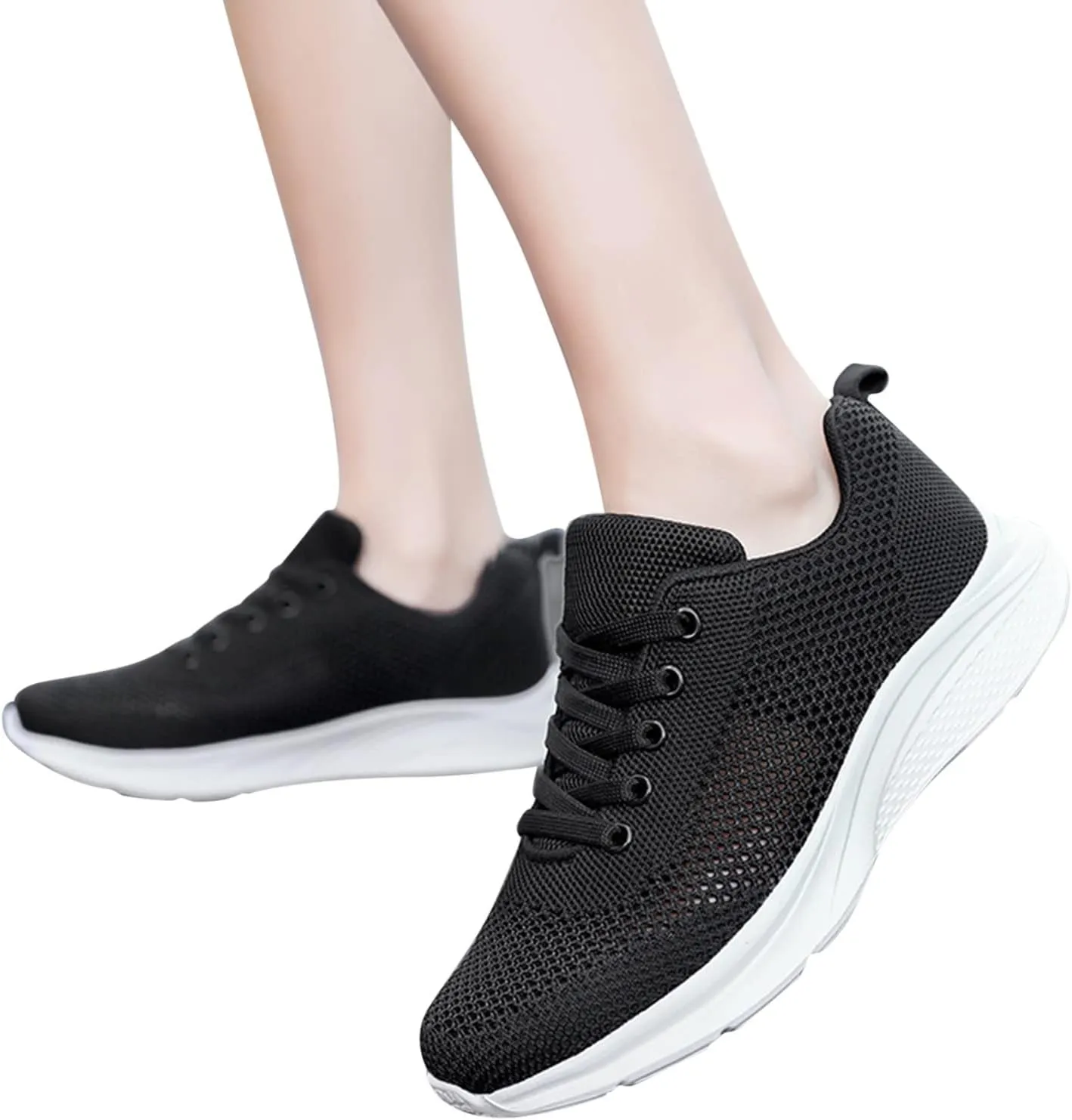Women's Lace Up Walking Shoes Lightweight Casual Running Sneakers Slip On Shoes Women Wide Width Men's Casual Dress Shoes Wedge Sneakers Red Tennis Shoe Trainers Shoe