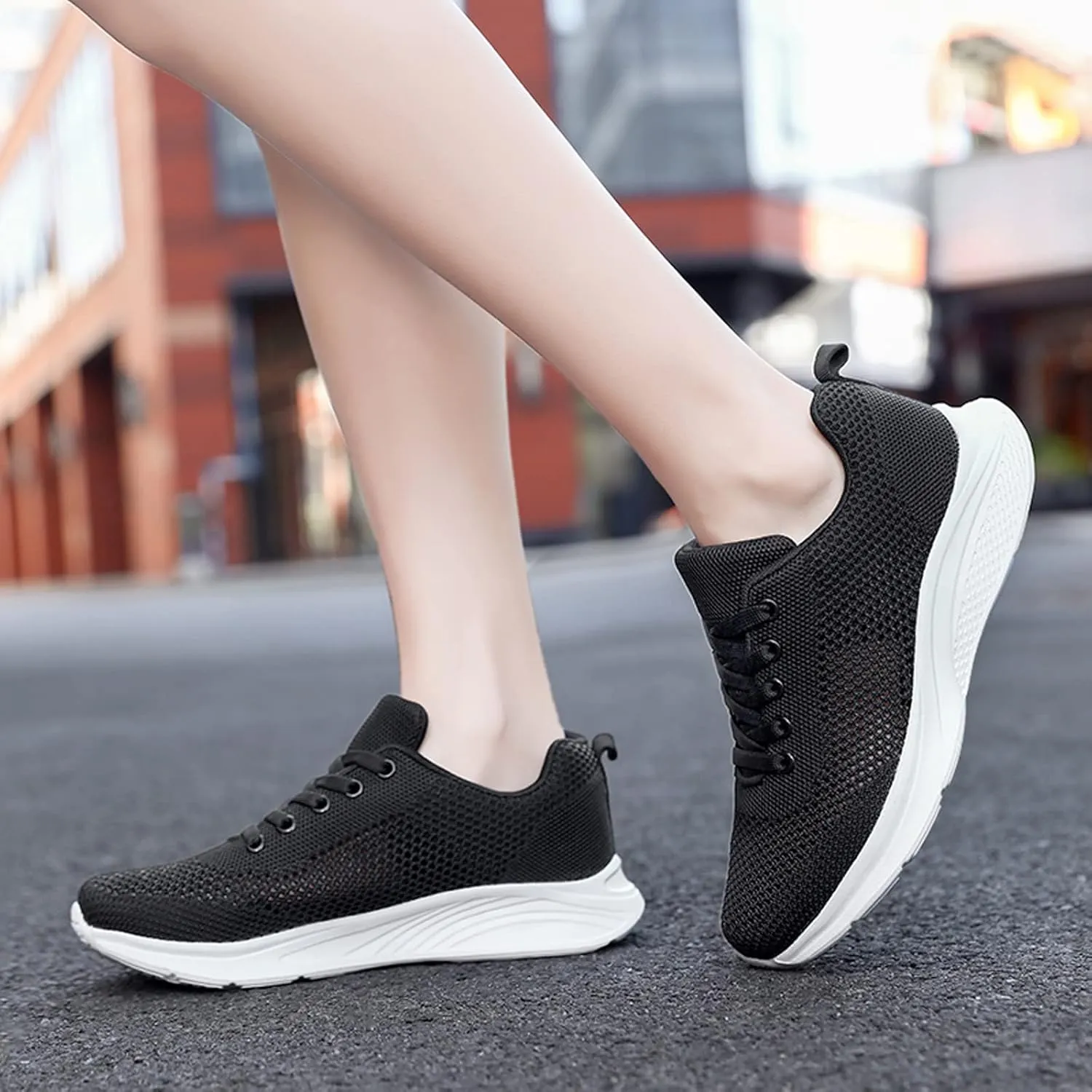 Women's Lace Up Walking Shoes Lightweight Casual Running Sneakers Slip On Shoes Women Wide Width Men's Casual Dress Shoes Wedge Sneakers Red Tennis Shoe Trainers Shoe
