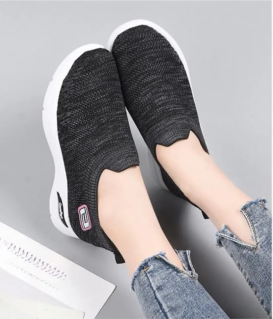 Women's Mesh Orthopedic Sneakers Comfortwear Plantar Fasciitis for Women Walking Shoe with Arch Support Slip On Barefoot Shoes