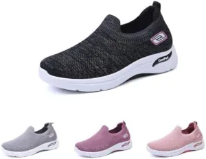 Women's Mesh Orthopedic Sneakers Comfortwear Plantar Fasciitis for Women Walking Shoe with Arch Support Slip On Barefoot Shoes