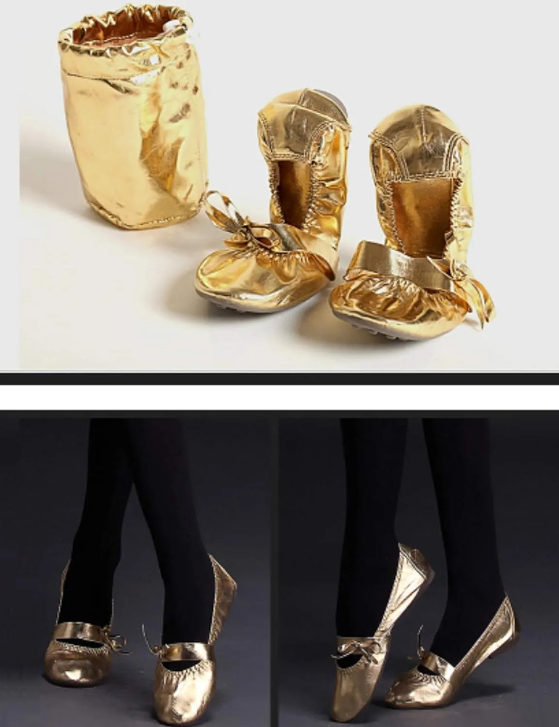 Women's Soft Belly Dance Shoes with Bag
