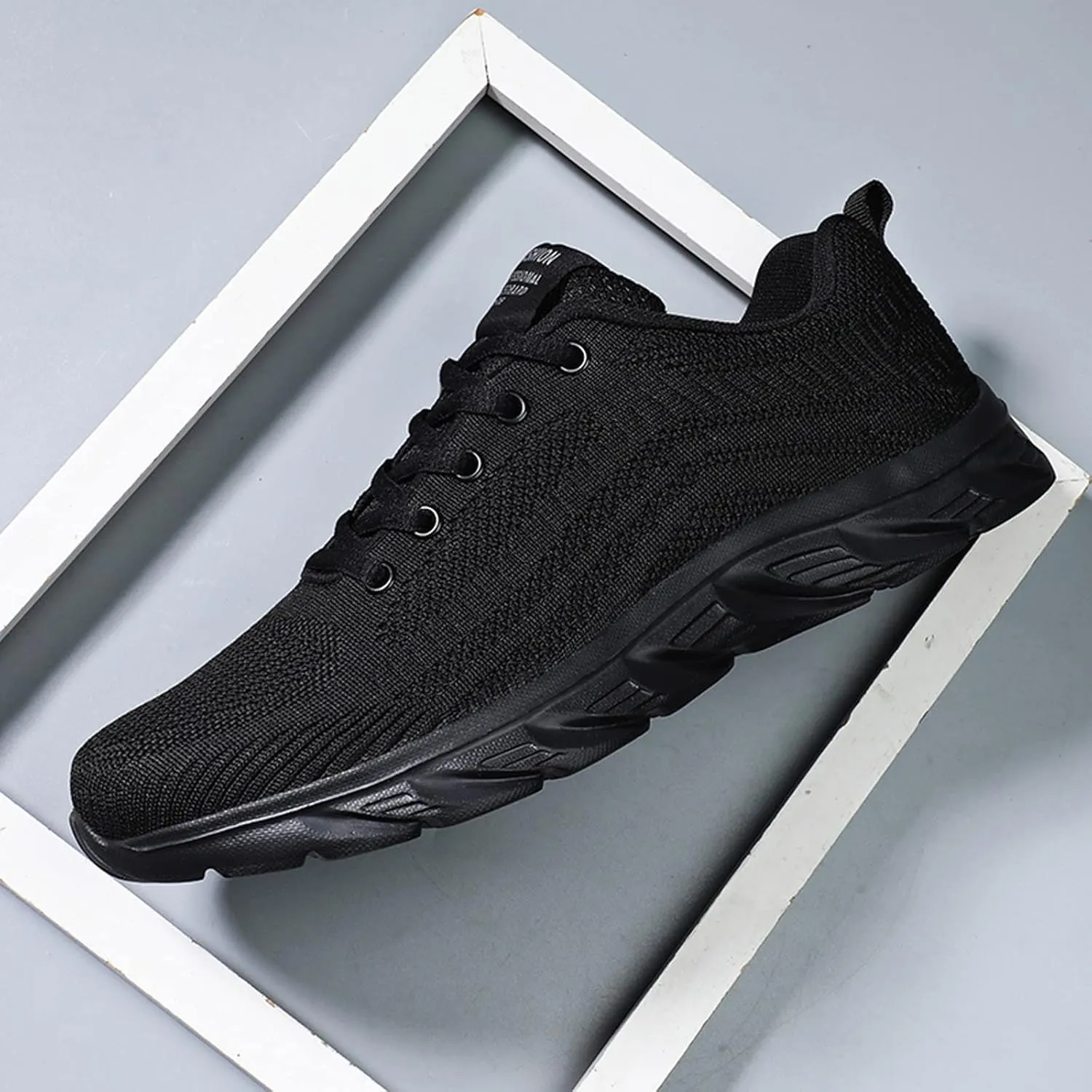 Women's Walking Sock Shoes Elastic Knit Lightweight Mens Dress Shoes Workout Black Casual Shoes Waterproof Sneakers Slip On Tennis Shoe Cross Trainer Shoe