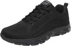 Women's Walking Sock Shoes Elastic Knit Lightweight Mens Dress Shoes Workout Black Casual Shoes Waterproof Sneakers Slip On Tennis Shoe Cross Trainer Shoe