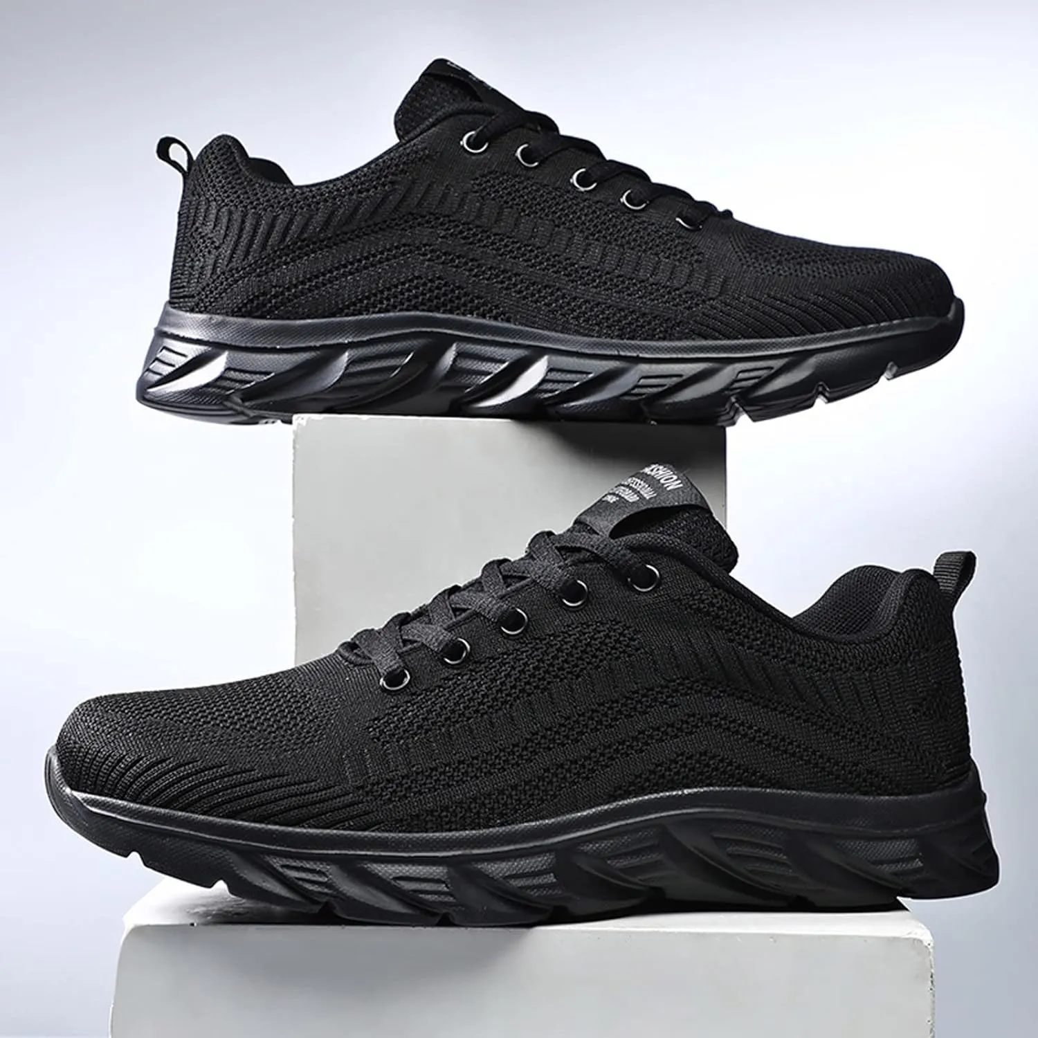 Women's Walking Sock Shoes Elastic Knit Lightweight Mens Dress Shoes Workout Black Casual Shoes Waterproof Sneakers Slip On Tennis Shoe Cross Trainer Shoe