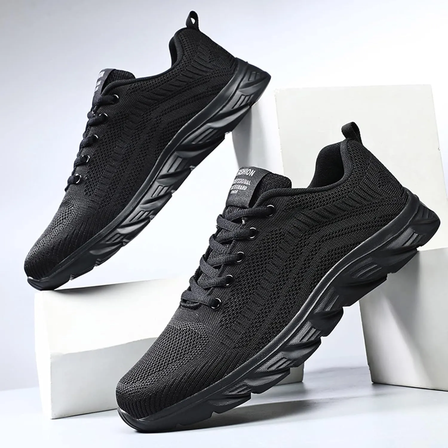Women's Walking Sock Shoes Elastic Knit Lightweight Mens Dress Shoes Workout Black Casual Shoes Waterproof Sneakers Slip On Tennis Shoe Cross Trainer Shoe