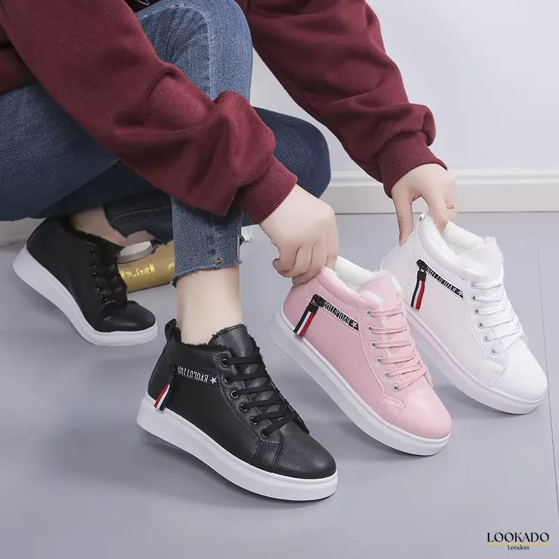 Women's Warm Lined High-Top Sneakers