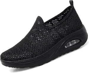 Women's Woven Orthopedic Breathable Soft Diabetic Shoes with Arch Support Anti-Skid Sports Shoes 2025 New